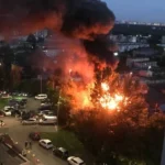 У Вишгороді спалахнула пожежа: місто затягнуло димом