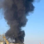 У порту Чорноморська спалахнула потужна пожежа