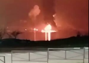 У Новоросійську через БпЛА знову палає порт – ЗМІ
