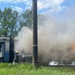 На Черкащині під час руху спалахнув електропоїзд