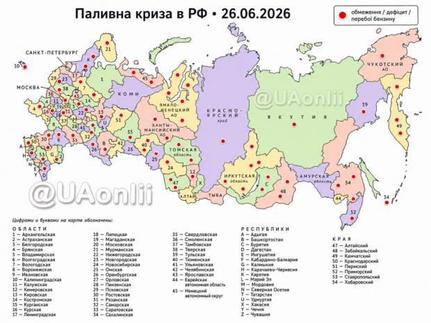 Паливний колапс у Росії набирає обертів - бензин продають лімітами, АЗС не витримують навантаження