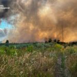 На Київщині другу добу гасять масштабну пожежу на сміттєзвалищі