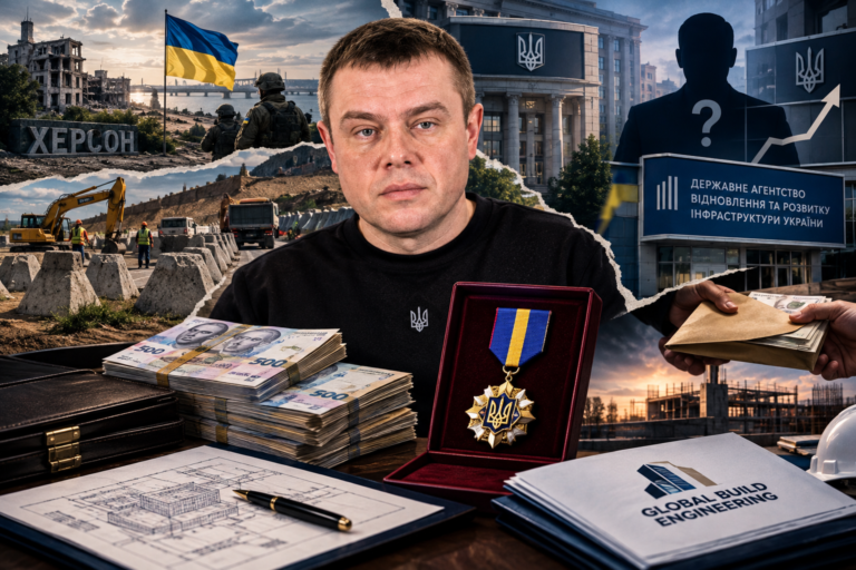 Орден за «відкати»: як заступник голови Херсонської ОВА Антон Самойленко вибиває мільйонні підряди на фортифікаціях та йде на підвищення
