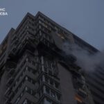 У Києві російський БпЛА влучив у 24-поверхівку